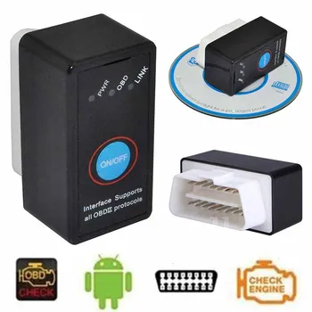 Новейший диагностический сканер ELM327 V1.5 Bluetooth OBDII OBD2 с выключателем питания Новейший диагностический сканер ELM327 V1.5 Bluetooth OBDII OBD2 с выключателем питания