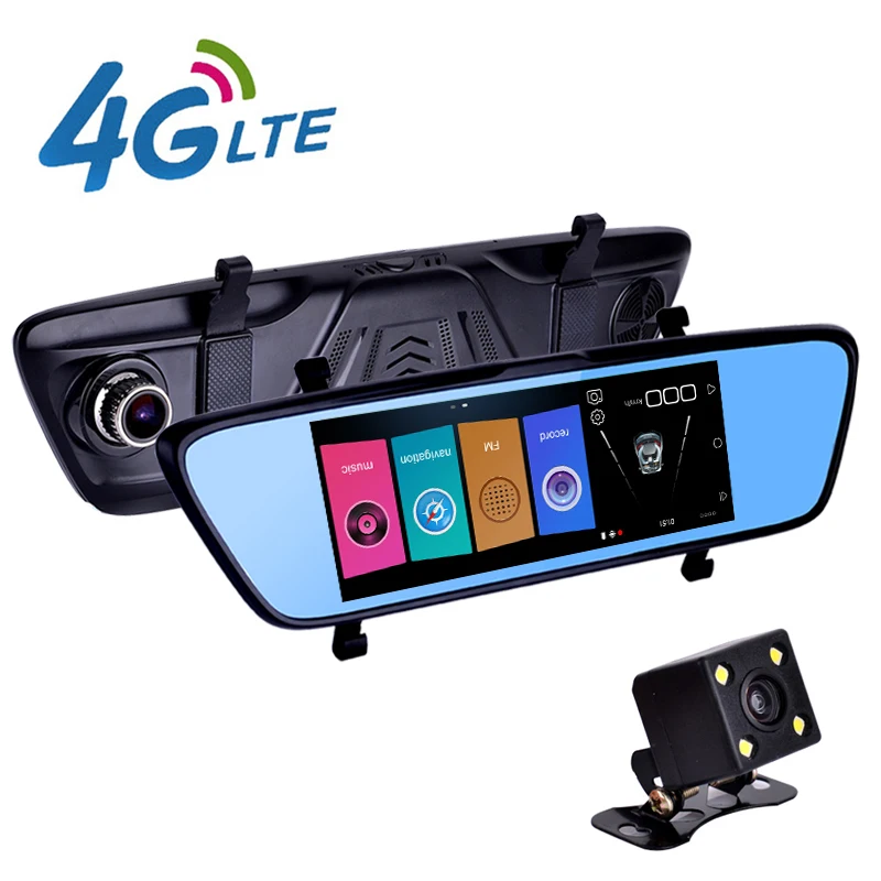 " 4G Автомобильный видеорегистратор зеркало заднего вида Автомобильная камера gps навигатор дистанционный монитор умный Android 5,1 двойной объектив 1080P wifi Dashcam