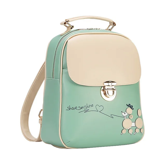 Us 15 82 Vintage Fresh Students Backpack Female Korean School Bicycle Cute Kawaii Pu Leather For S On Aliexpress Alibaba