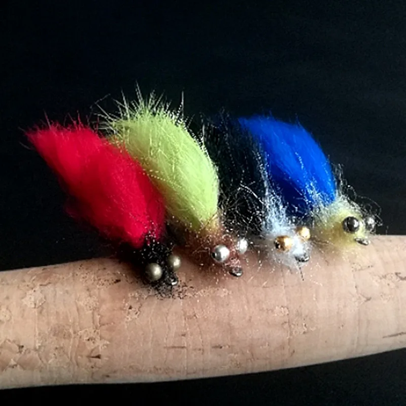 KKWEZVA 8Pcs Rabbit Fur Hare Zonker Stripes for Fly Tying Material Production Streamer Fishing Flies fly fishing Insect lure