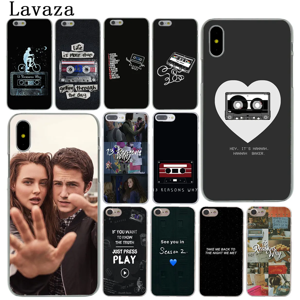 Lavaza 13 причин почему netflix жесткий чехол для телефона iPhone XR X 11 Pro XS Max 8 7 6 6S 5 5S SE 4S 4