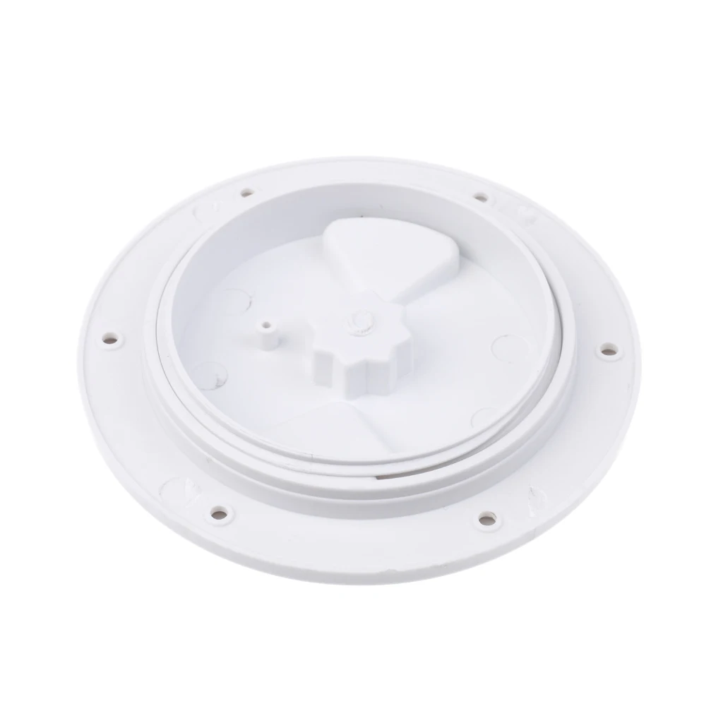 

Durable Canoe Kayak 4" Round White ABS Marine Yacht Screw Out Deck Plate Inspection Hatch Fishing Boat Access Parts Hardware