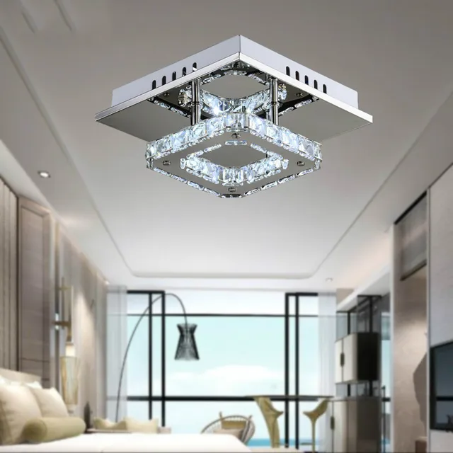 Square Led Crystal Chandelier Light For Aisle Porch Hallway Stairs Square Led Crystal Chandelier Light For Aisle Porch Hallway Stairs Wth Bulb 12 Watt