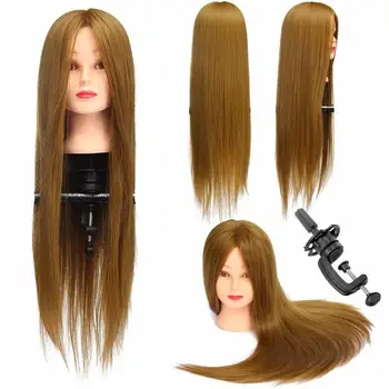 

CAMMITEVER Cosmetology Hair Salon Hairdressing Practice Training Human Doll Mannequin Head With Clamp