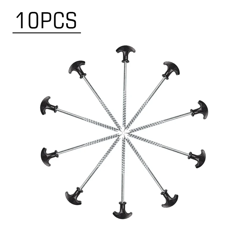 10 шт. крючки палатка колышки винт Открытый 20 см походный Кемпинг сталь колышки гвозди сверхмощный тент элементы Коврик для влаги