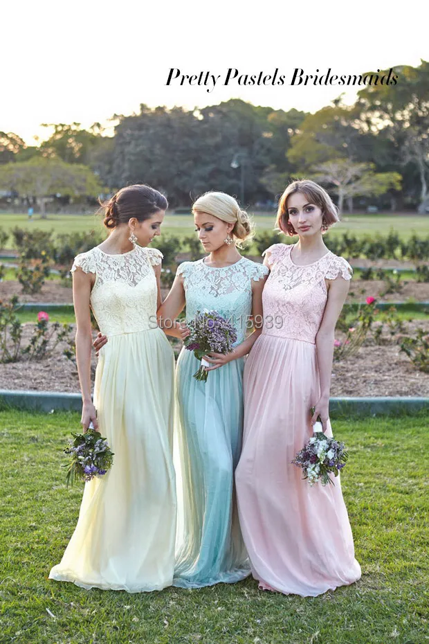 bridesmaid dresses pastel colours