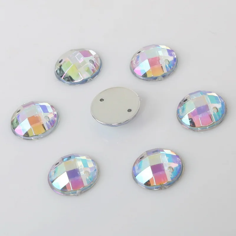 Acrylic Stone Button 13x18mm 40pcs Sew On Stone Rectangle Shape Acrylic Stone