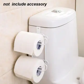 

Double Roll Holder Bathroom Rack Hanging Tank Wall Mounted Paper Toilet