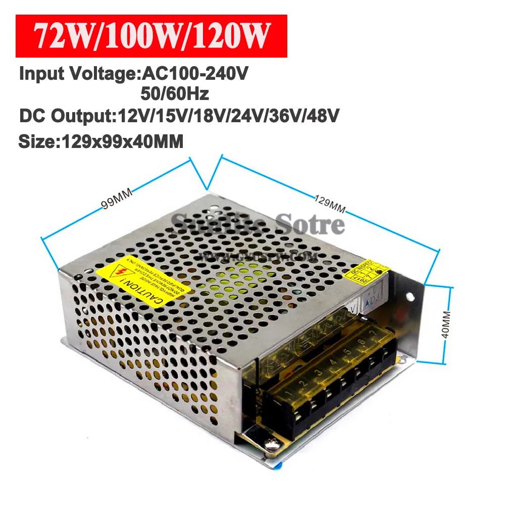 12V15V18V24V36V48V72W100W120W