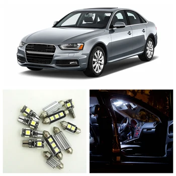 

18pcs Canbus Car White LED Light Bulbs Interior Package Kit For 2009-2015 Audi A4 B8 Avant Map Dome Trunk Vanity mirror Lamp