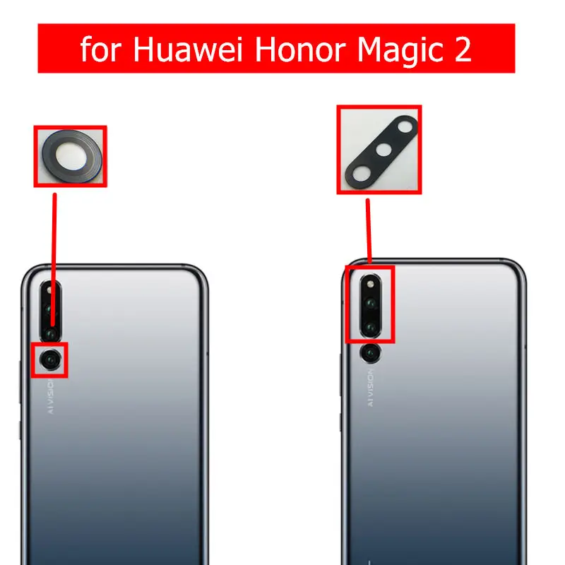 Для Huawei Honor Magic 2 стеклянная линза для камеры задняя камера стеклянная линза с клеем для Honor Magic2 запасные части для ремонта