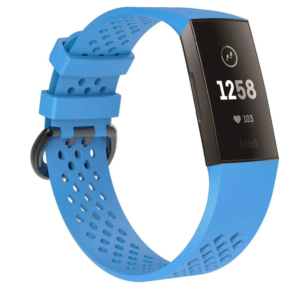 Odog Черный Сменный силиконовый ремешок для часов Ремешок для Fitbit Charge 3 Спортивные Смарт-часы браслет Высокое качество новое поступление