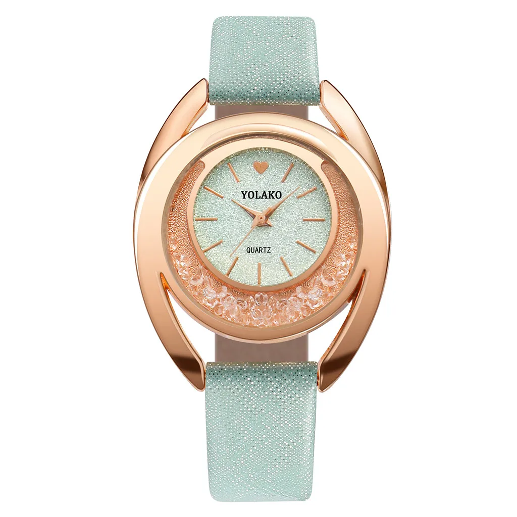 YOLAKO часы женские кожаные женские часы-браслет часы со стразами женские винтажные модные наручные часы Relogio Feminino XB40