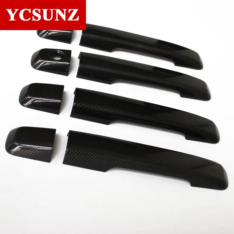 Accesorios para el coche cubierta de la manija de la puerta para Isuzu Mux dmax 2014 2015 2016 2017 2018 2019 piezas exteriores de fibra de carbono