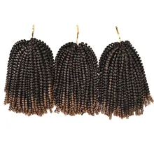AliLeader 1-5pcs Fluffy Spring Twist Hair Extensions 110g/pack Ombre Crochet Braids Kanekalon Synthetic Braiding Hair Bulk Black AliLeader 1-5pcs Fluffy Spring Twist Hair Extensions 110g/pack Ombre Crochet Braids Kanekalon Synthetic Braiding Hair Bulk Black