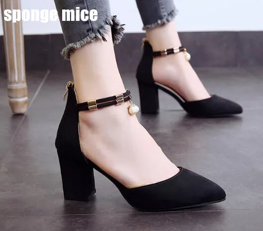 

New Sexy high heels Pumps Autumn Flock Pointed Toe sandals High heels woman Platform shoes Female dress partty Wedding Shoe T320