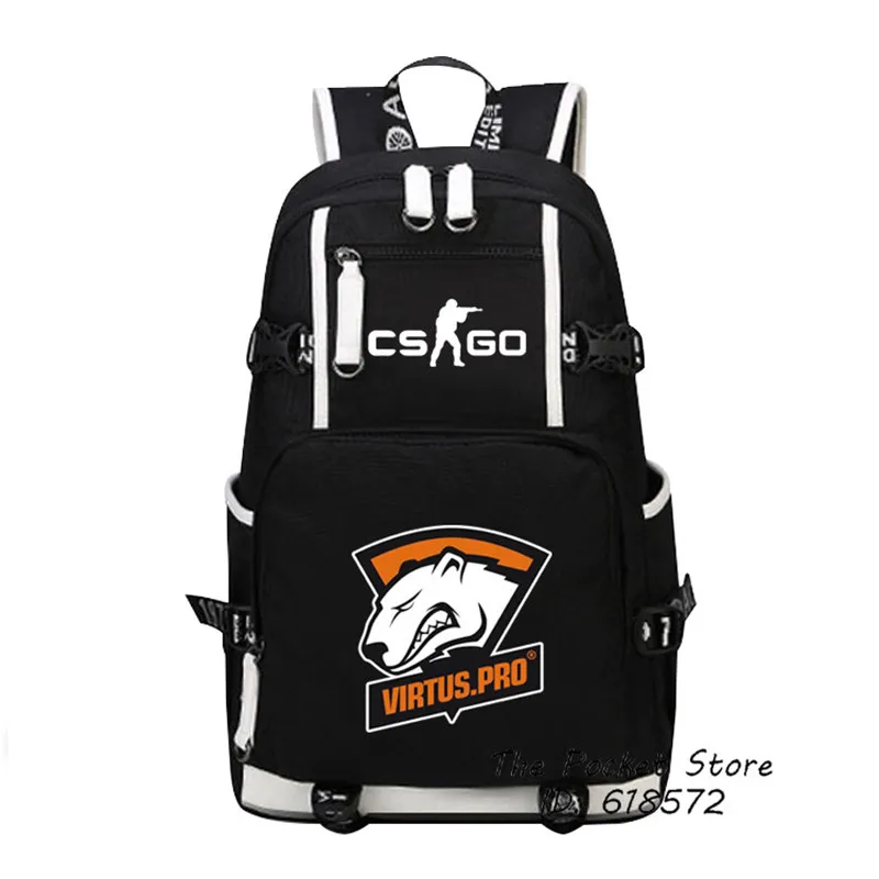  High Quality Virtus.pro Team Fnatic DOTA 2 CS CSGO Printing Backpack Men Travel Bags Canvas Oxford 
