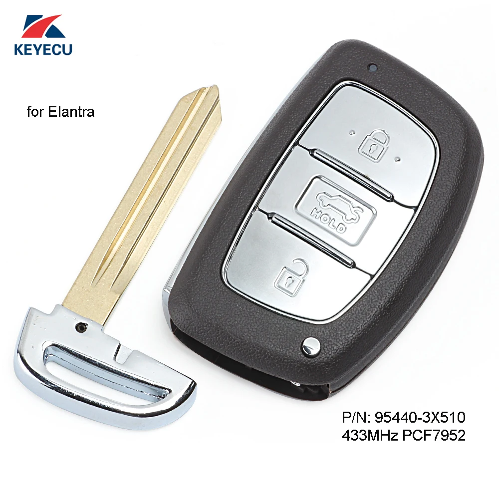 hyundai key fob replacement smart tucson remote 433mhz keyecu button id47 ix35 fcc d3000 oem