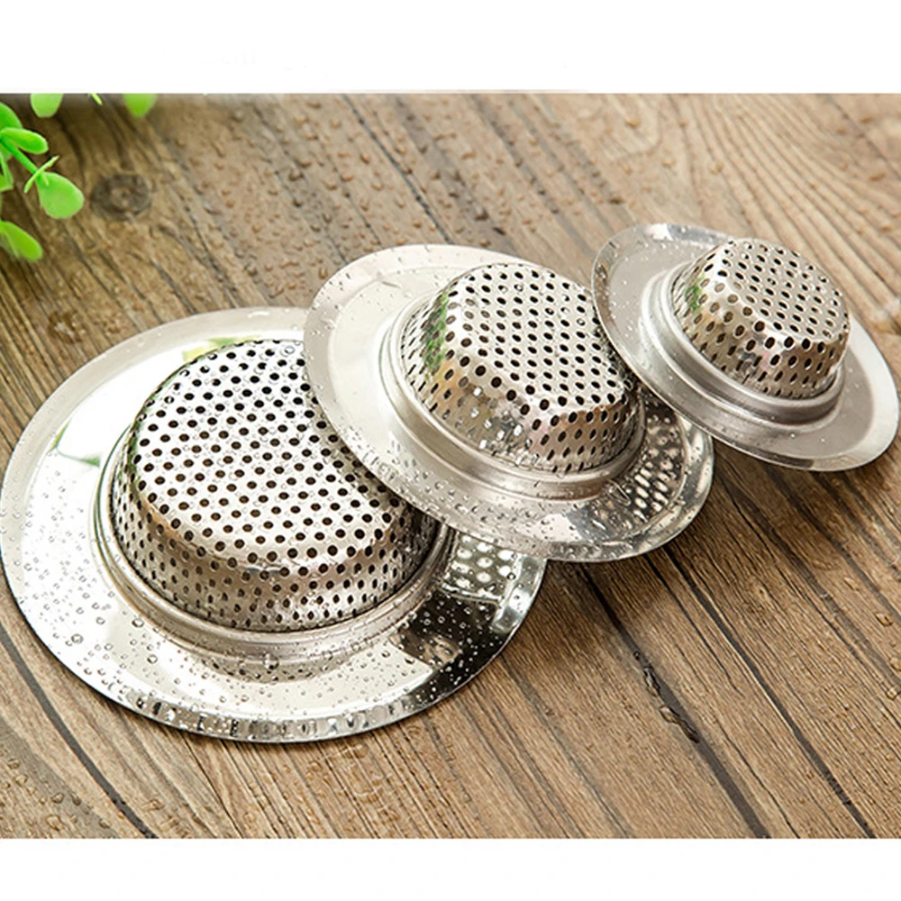 1x Kitchen Sink Strainers Stainless Steel Basket Drain Protector Stopper Plug