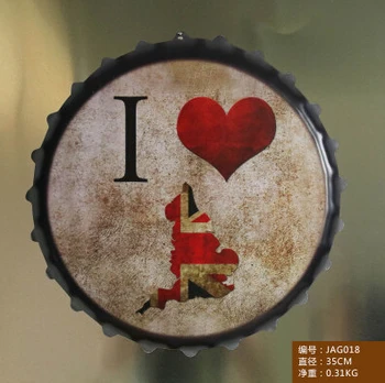 

Free Shipping! I LOVE UK map Shape Metal Tin Signs Wall Metal Plage Decorative Pub Cafe Art Metal Signs