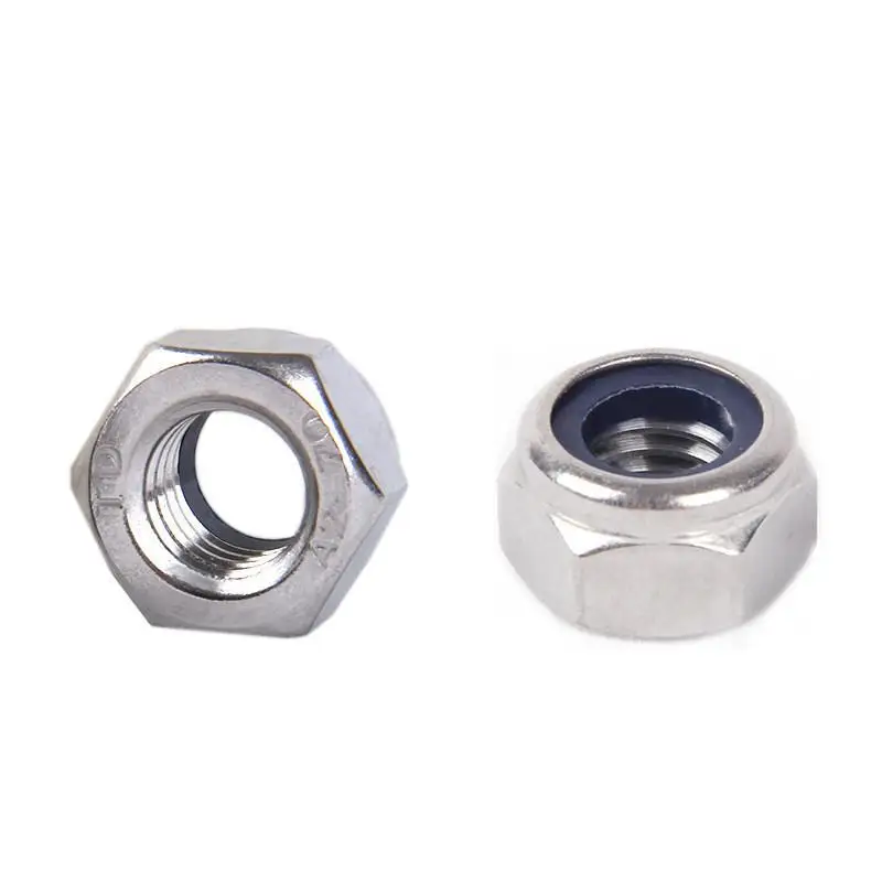 50Pcs DIN985 M3 M4 M5 M6 304 Stainless Steel Nylon Self locking Hex
