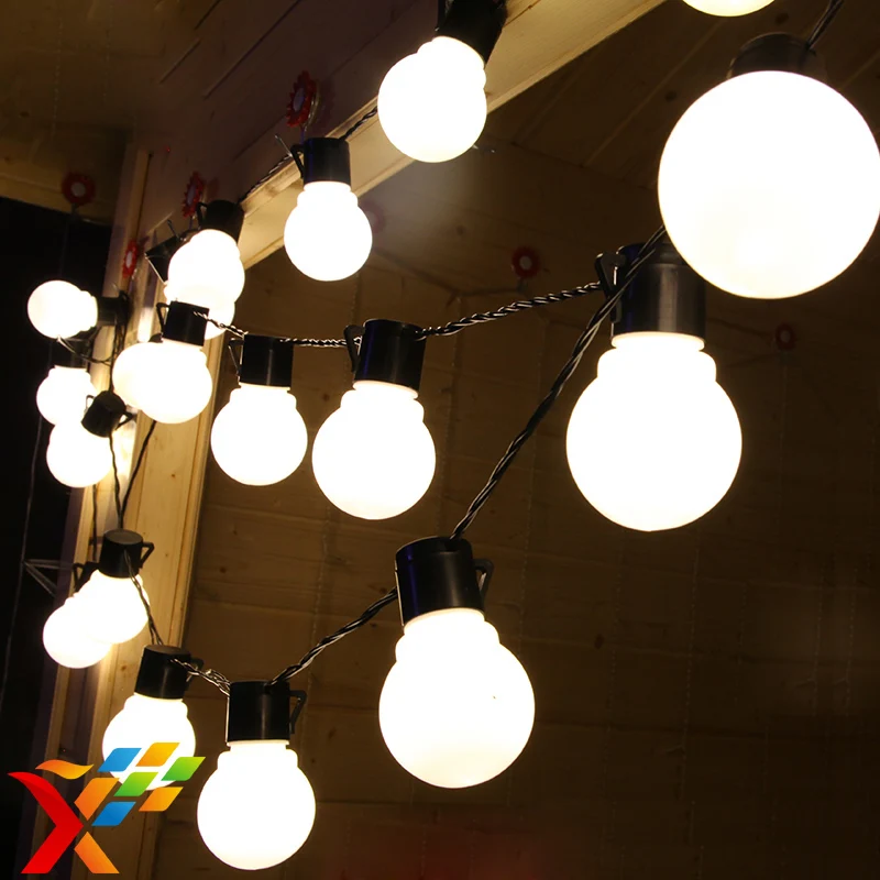 

Luminaria 10m LED Ball string lights Curtain Big Size garland lamp for fairy wedding new year Outdoor Christmas Holiday lighting