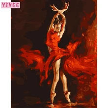 Взрослые краски по номерам, сделай сам Рисование цифр, балерина, масляная краска по номерам балетная танцовщица