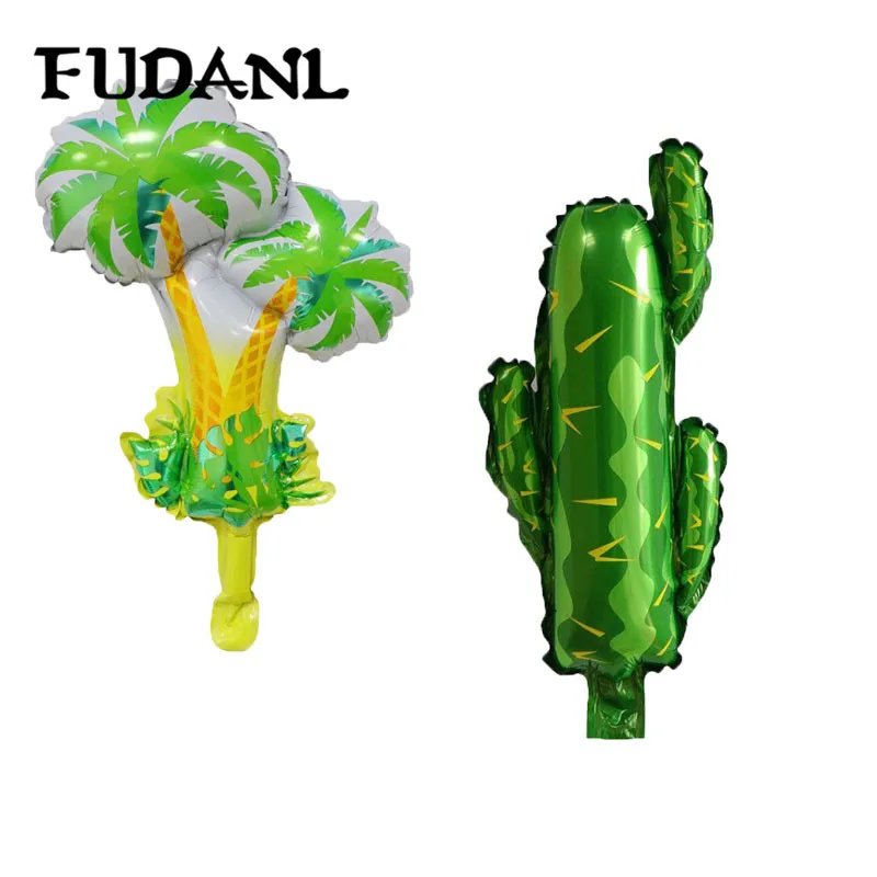 

10pcs/lot Mini Cactus Foil Balloons Birthday Party Fruit Flamingo Balloons Kids Toys Hawaii Tropical Forest Decorations Supplies