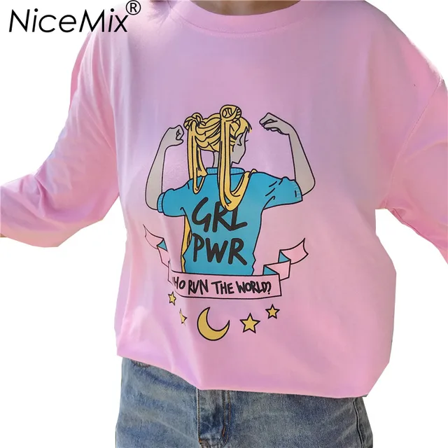 nicemix kawaii sailor moon t shirt 2018 summer women cotton t shirt