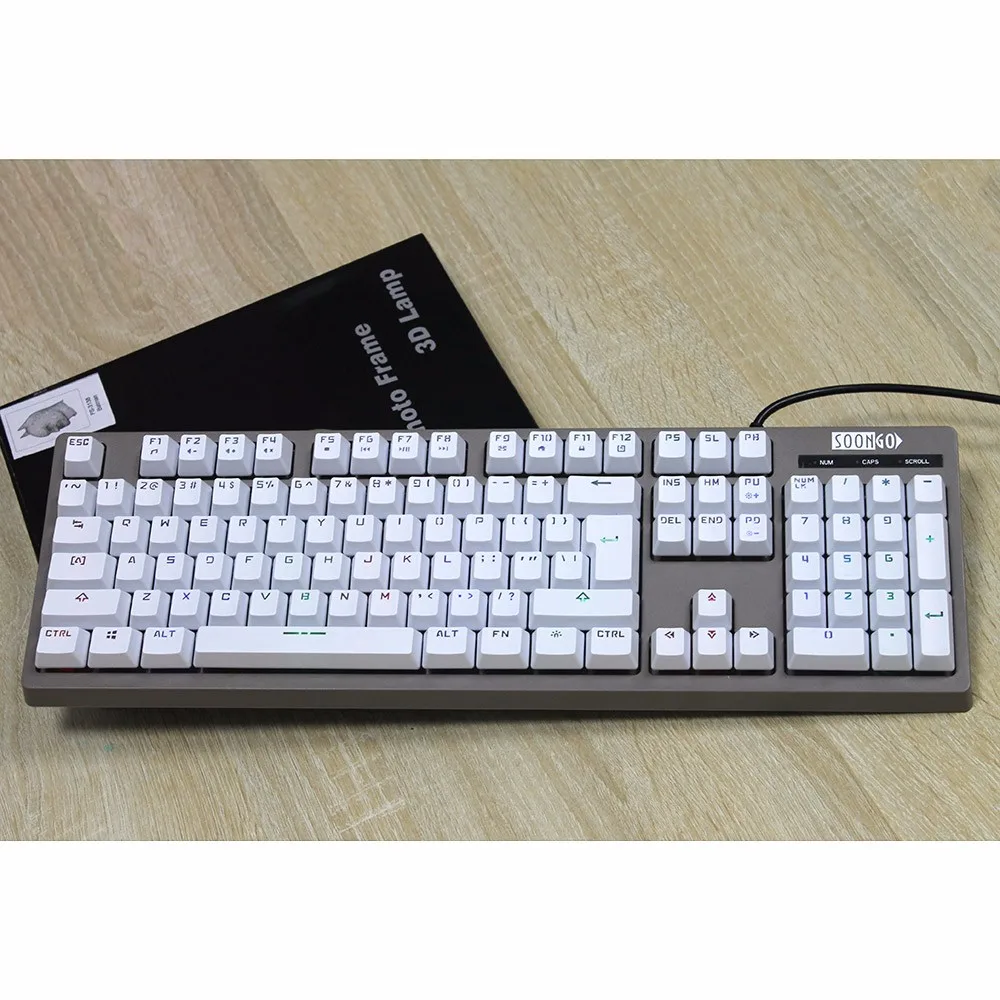 keyboard white brown