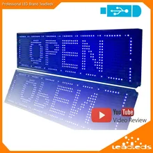 26.4 X 7.5 InchesBlue LED Display USB Programmable Scrolling Moving Edit Message LED Sign Board Display Screen Indoor Light