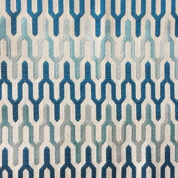 

4 Colors Contemporary Geometric Linen Jacquard Woven Drapery Curtain Sofa Pillows Fabric Railroaded 280cm width Sell by meter