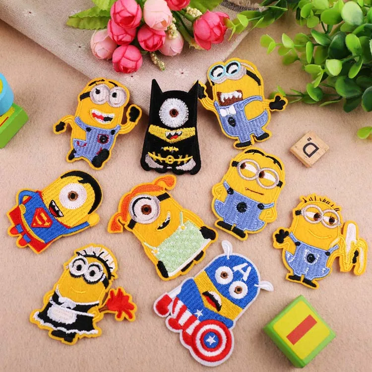 

Embroidered Patches Stickers Garment Accessories DIY Cartoon Minioned Clothes Patch Girls Boys Patch Little yellow man