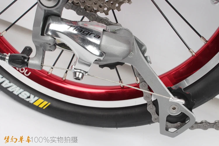 Discount Ultra-light 9-speed chrome-molybdenum steel folding bike High quality Cost-effective bicycle Retro travel driving leisure BMX 35