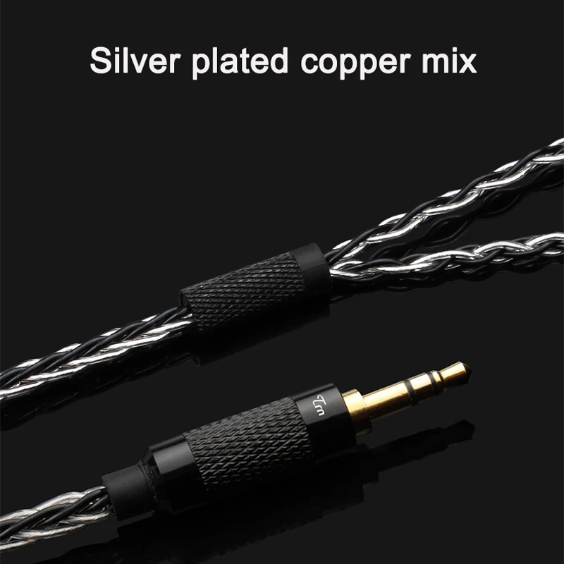 TRN 8 ядер MMCX кабель 3 5 мм 2 баланс штекер для Shure SE215 SE535 SE846 0 78 75 Pin ZS3 ZST W4R