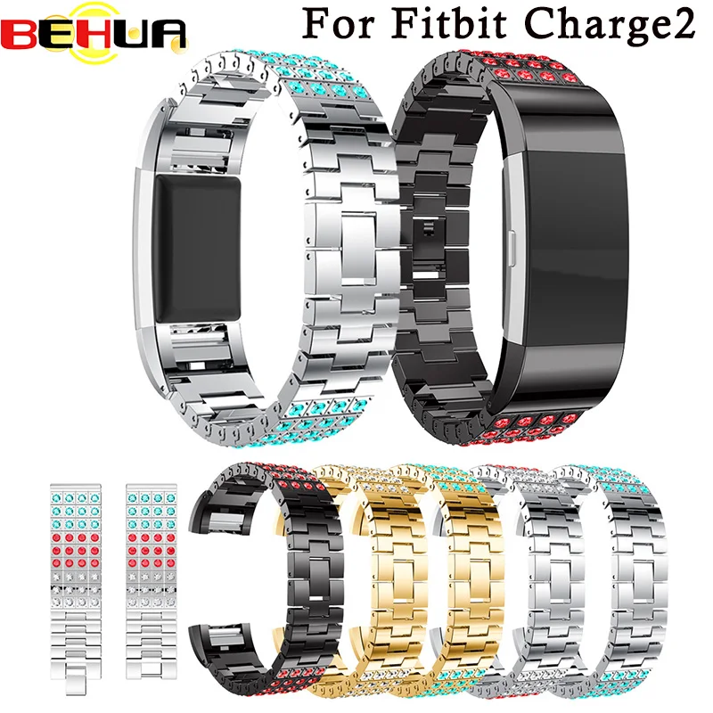 

BEHUA Watchband Strap For Fitbit Charge 2 Bracelet Stainless Steel Band For Fitbit Charge2 Smart Watch Band Straps Wristband