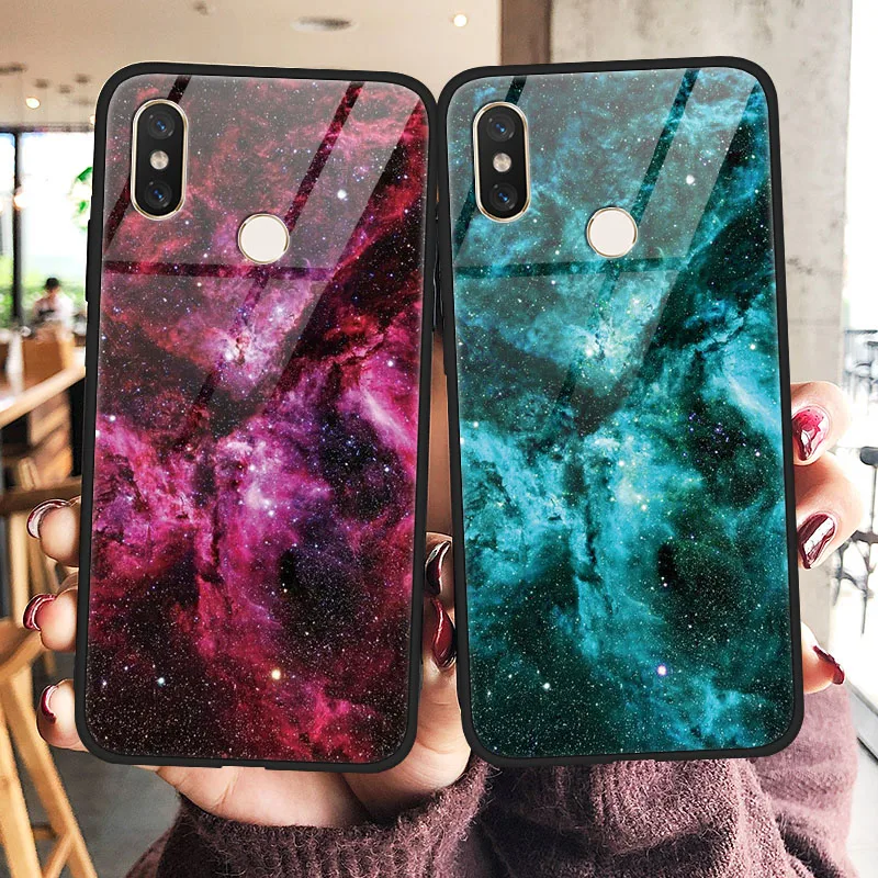 

Starry Sky Tempered Glass Case For Xiaomi Redmi 5 Plus S2 Note 5 6 Pro Mi A2 5 5S 6 8 SE Explorer Lite Mix 2 2S Max 3 Cover Case
