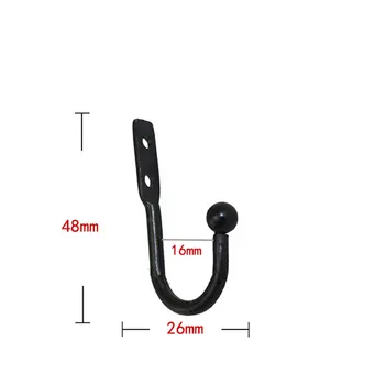 

Bulk Wall Door Bath Double Prong Coat Hook Hanger,Pot Hanger Hooks,Handbag Bag Hanger Hooks,Hardware Black Color,48*26mm,50Pcs