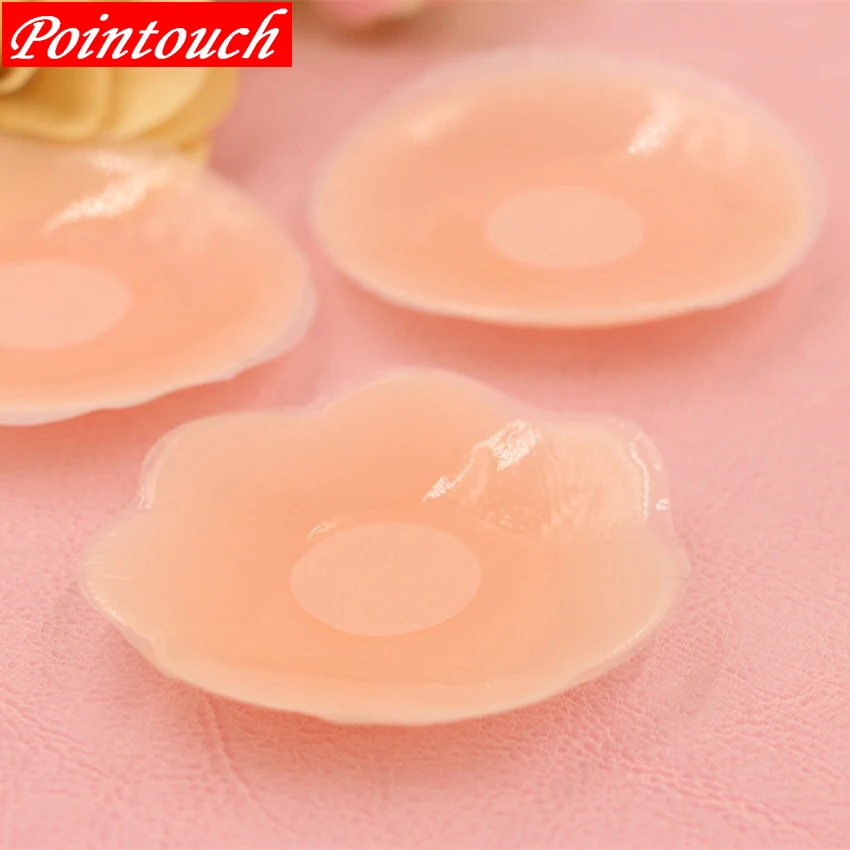 

POINTOUCH Pad Breast Petal Soft Silicone Bra Self Adhesive Reusable Invisible Pad Party Sexy Dress Nipple Cover Bra Accessories