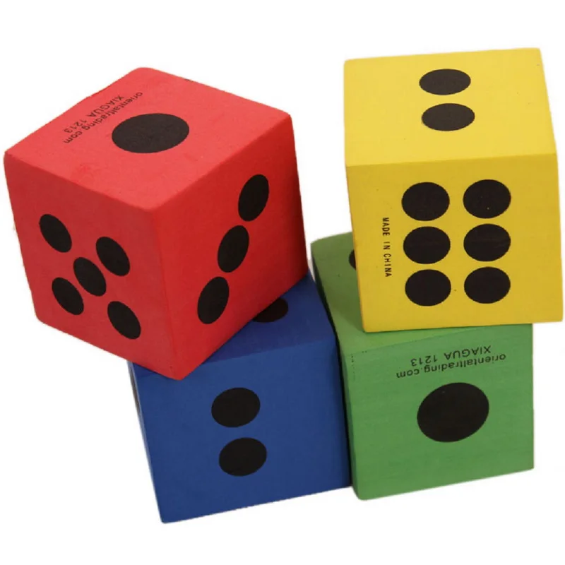 4Pcs/Set 6.3cm Foam Dices Math Teaching Aids & Party Favor Fun Games