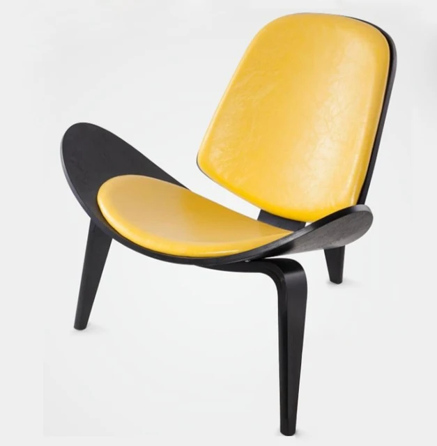 hans wegner shell chairs scandinavian hans wegner style threelegged shell chair ash plywood black finish leather seat living room three legged hans wegner shell chairs scandinavian hans wegner style threelegged shell chair ash plywood black finish leather seat living room three legged