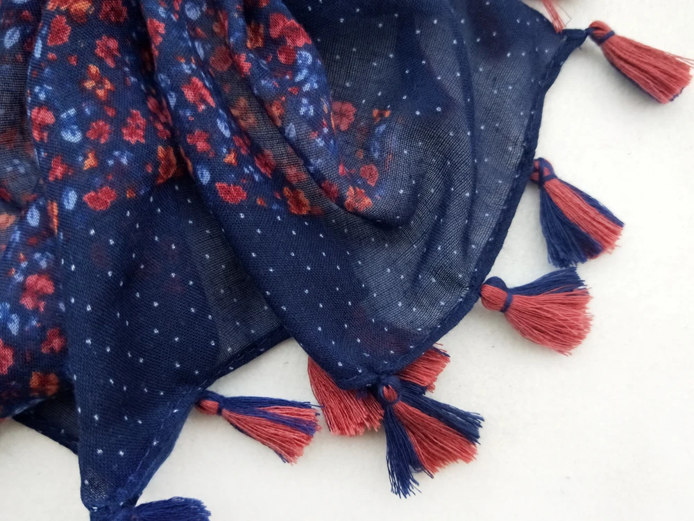 1 шт. квадратный женский хлопковый шарф с кисточками на весну и лето, женский тонкий платок из хлопка, этнические квадратные шали, Осенний женский тюрбан