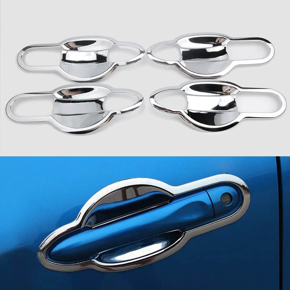 

ABS Exterior Door Handles Catch Bowl Cover Bezel Moulding Trim Decal Sticker Car-styling Fit For Renault Captur 2015 Accessories