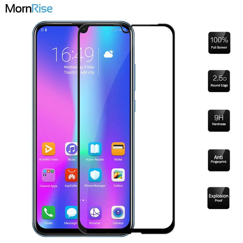 

2PC Full Cover Toughened Tempered Glass For Huawei P Smart 2019 Glass Screen Protector Film For P Smart 2 Protective Glass Guard