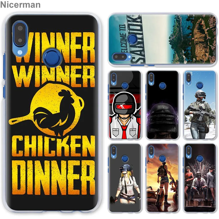 

pubg Clear Case for Huawei Honor Y9 Y7 Y5 Y6 Y9 2019 Honor 10 20 Lite 8X 8A Play Phone Case Coque