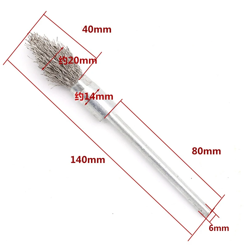 URANN 140X6 мм 1 шт. факел Форма Стальная проволока щетки щетка шлифовальные инструмент для очистки проволочной щеткой