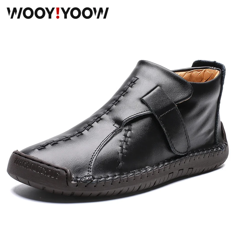 

Men's casual shoes High-top genuine leather shoes Handmade luxury brand Breathable and comfortable loafers Driving Moccasins
