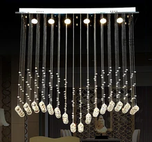 modern fashion luxurious L 50/60/80/100/120cm K9 crystal led GU10*6 pendant lamp parlor entrance restaurant chandelier light1678
