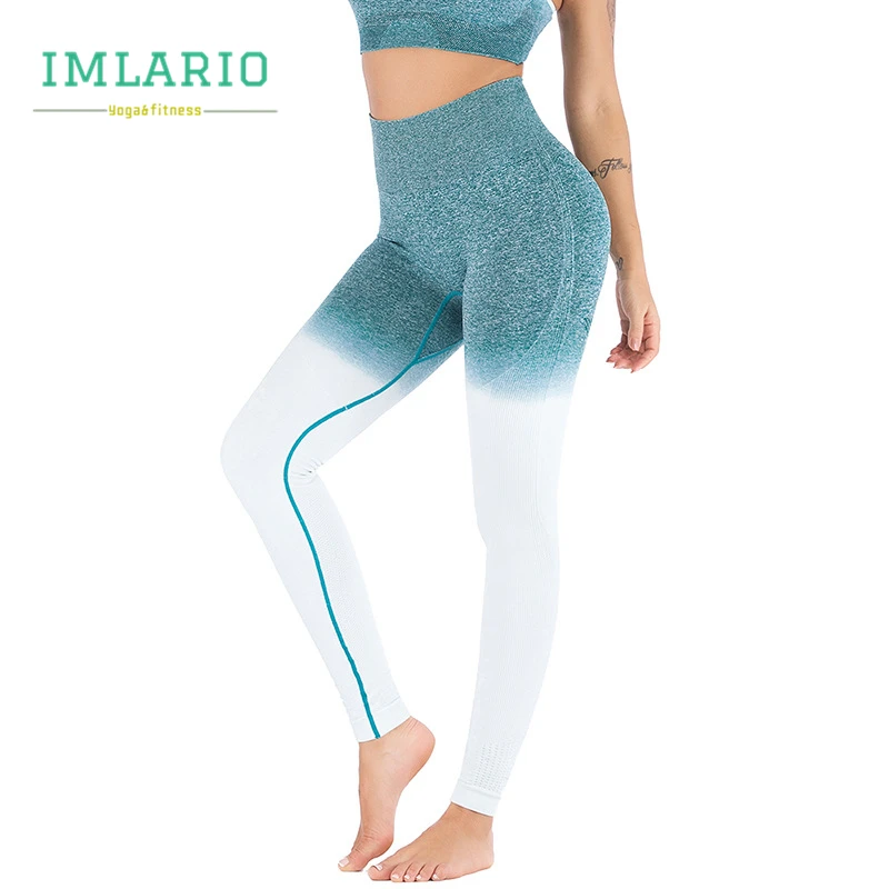 Energy Ombre Seamless Yoga Leggings High Rise Gym Workout