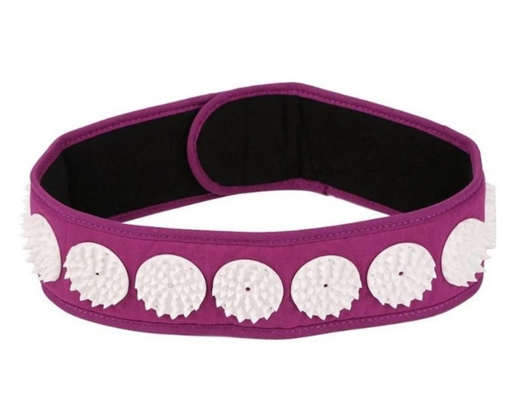 Наборы для акупрессуры облегчают боль в спине тела Спайк Подушка акупунктурный массаж йога коврик Подушка массажная обертка повязка на голову - Цвет: purple headband